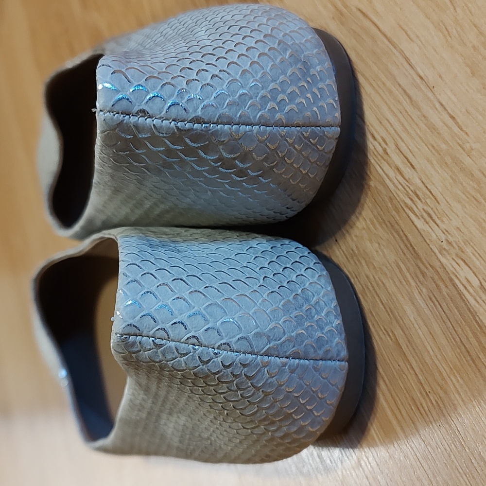 Pretty Mix No. 6 Danzey Ballet Flats Cream & Silver Shimmery Snakeskin Size 9.5 - Picture 2 of 7